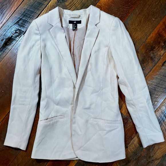 H&M Open Front Blush Blazer Women’s Size 4 - Picture 1 of 5